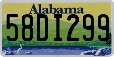 AL license plate 58DI299