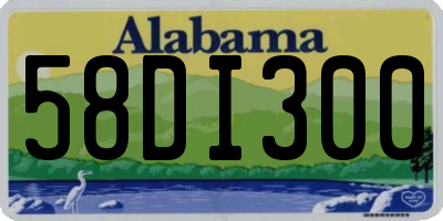 AL license plate 58DI300