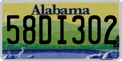 AL license plate 58DI302
