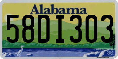 AL license plate 58DI303
