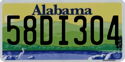 AL license plate 58DI304