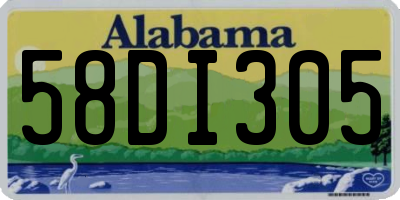 AL license plate 58DI305