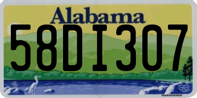 AL license plate 58DI307
