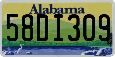 AL license plate 58DI309