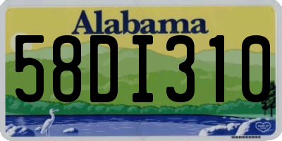 AL license plate 58DI310