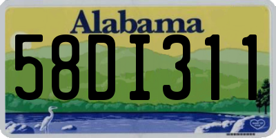 AL license plate 58DI311
