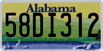 AL license plate 58DI312