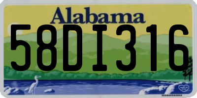 AL license plate 58DI316