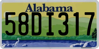AL license plate 58DI317