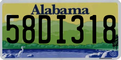 AL license plate 58DI318