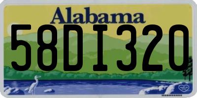 AL license plate 58DI320