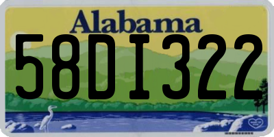 AL license plate 58DI322