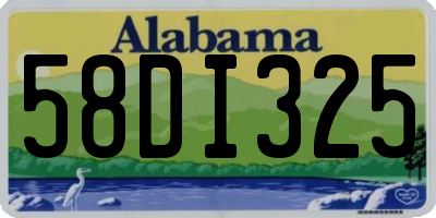 AL license plate 58DI325