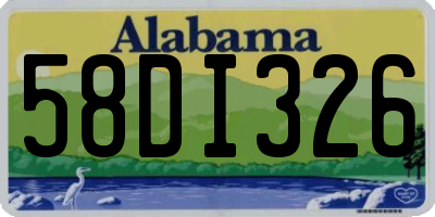 AL license plate 58DI326