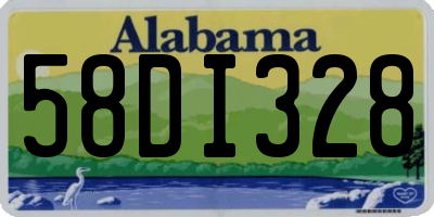 AL license plate 58DI328