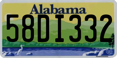 AL license plate 58DI332