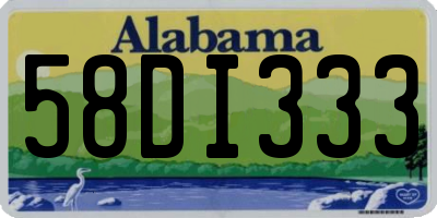 AL license plate 58DI333