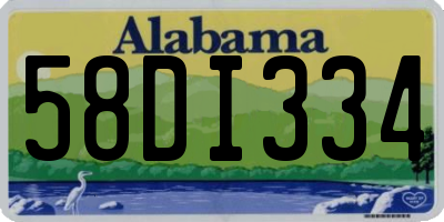 AL license plate 58DI334