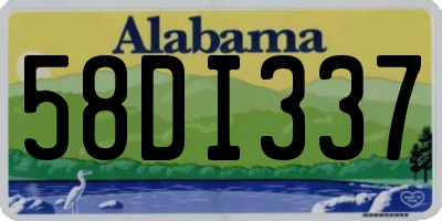 AL license plate 58DI337