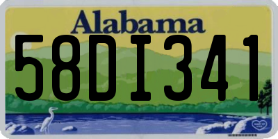 AL license plate 58DI341