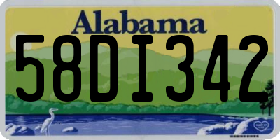 AL license plate 58DI342