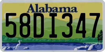 AL license plate 58DI347