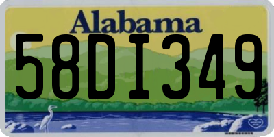 AL license plate 58DI349
