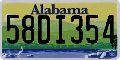 AL license plate 58DI354