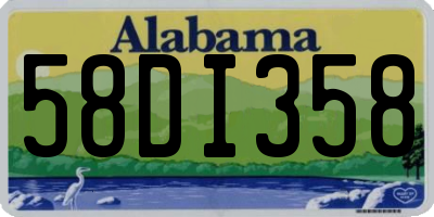 AL license plate 58DI358