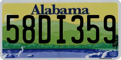 AL license plate 58DI359
