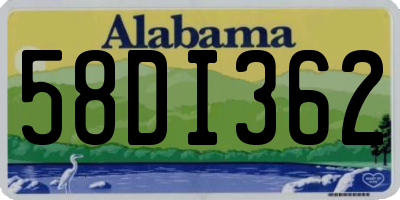 AL license plate 58DI362