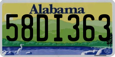 AL license plate 58DI363