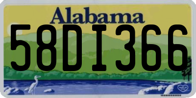 AL license plate 58DI366