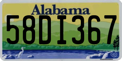 AL license plate 58DI367
