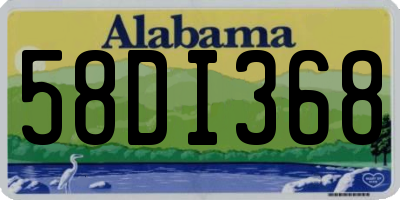 AL license plate 58DI368