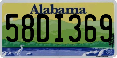 AL license plate 58DI369