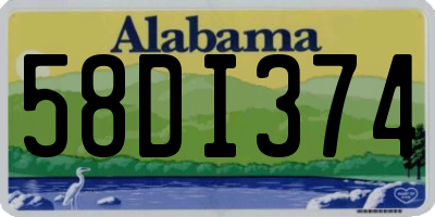 AL license plate 58DI374