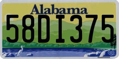 AL license plate 58DI375