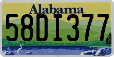 AL license plate 58DI377