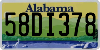 AL license plate 58DI378