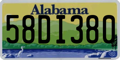 AL license plate 58DI380