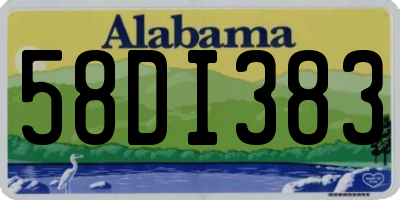 AL license plate 58DI383