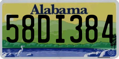AL license plate 58DI384