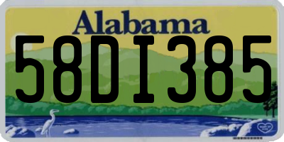 AL license plate 58DI385