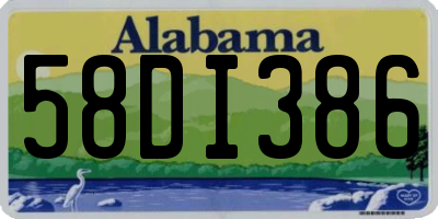 AL license plate 58DI386