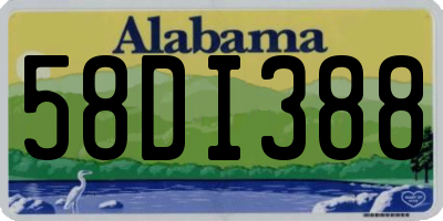 AL license plate 58DI388