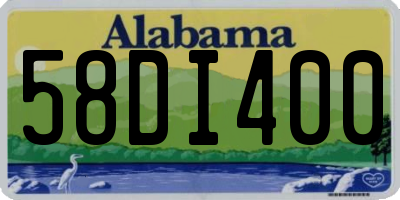 AL license plate 58DI400