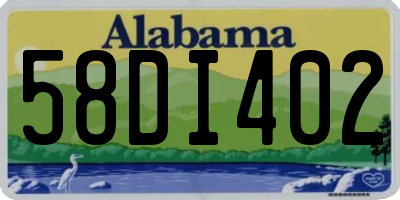 AL license plate 58DI402