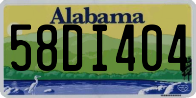 AL license plate 58DI404