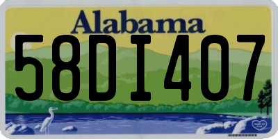 AL license plate 58DI407